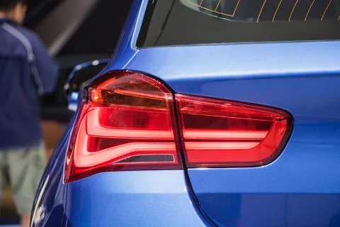 The Closeup Back Red Tail light car Stock Photos