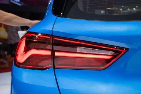 The Closeup Back Red Tail light car Stock Photos