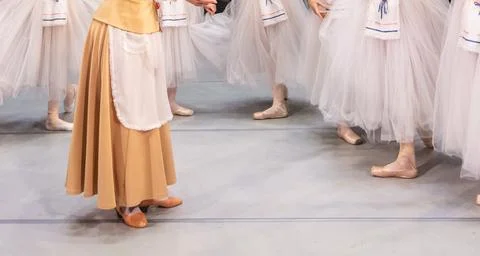 Closeup of ballerinas dancing Stock Photos