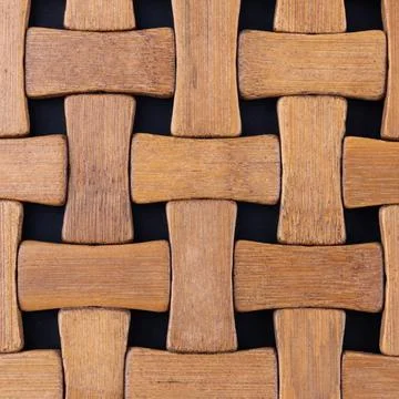 Closeup of bamboo trivet mat Stock Photos