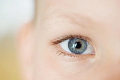 Closeup of beautiful boy eye Stock Photos