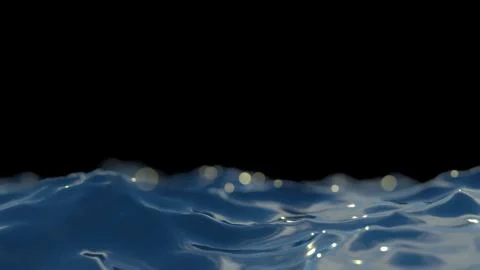 Closeup of beautiful clear deep blue turquoise sea ocean water surface with Stock Illustration