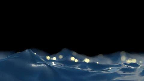Closeup of beautiful clear deep blue turquoise sea ocean water surface with Stock Illustration