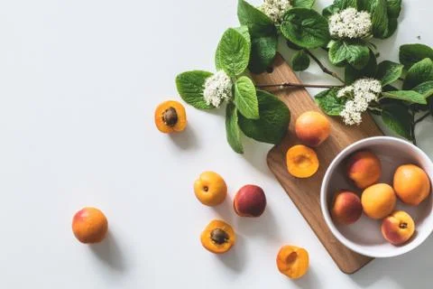 Closeup of beautiful nuts with leafs Stock Photos