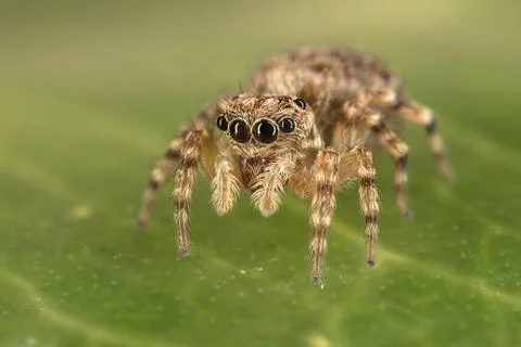 A closeup of a  beautiful spider Stock Photos