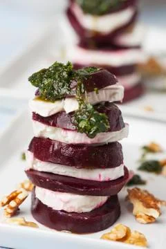 Closeup of a beetroot starter Stock Photos