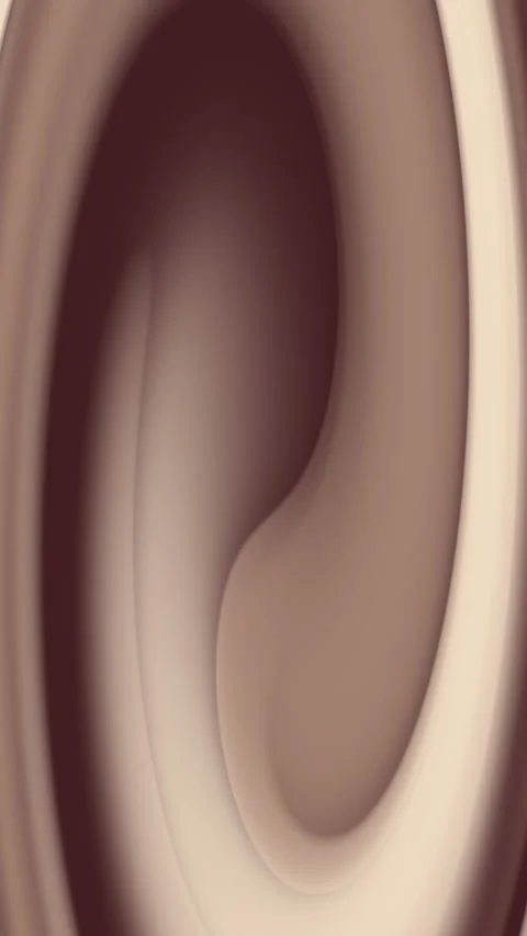 Closeup of a beige and brown abstract shape. Видео 301757947