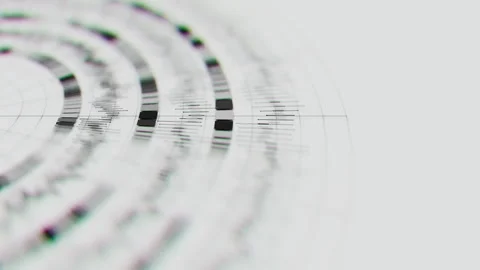 Closeup of Big Data complex round graph animation. Quantum computing universe Stock Footage 321953203