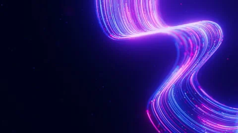 Closeup of Big data light speed flow. Abstract digital data stream of quantum Stock Footage 320573888