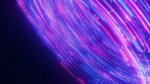 Closeup of Big data light speed flow. Abstract digital data stream of quantum Stock Footage 323445896