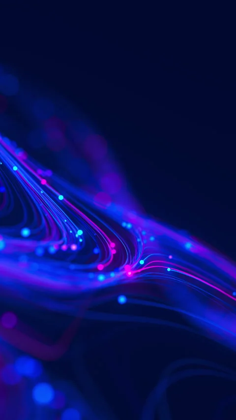 Closeup of Big data swirl patterns in futuristic cyberspace. Whirl flow of data Stock Footage 348283019