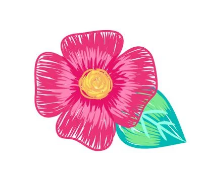 Closeup of Big Flower Poster Vector Illustration Stock Illustration