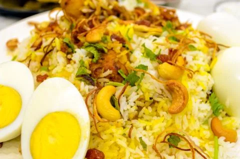 Closeup of Biryani Fotos Stock
