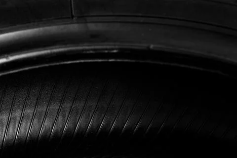 Closeup of black tire, background, pattern, texture, Stock Photos
