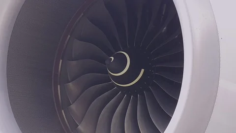 Closeup blades of engine aircraft moving with wind. Stock Footage 130065875