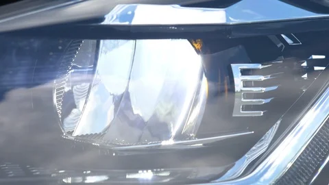 Closeup on a blinking LED headlight 動画素材 92406686