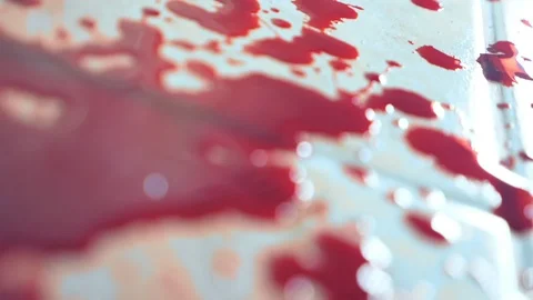 Closeup. blood drips to the floor. a pool of blood on the floor Stock Footage 127482756