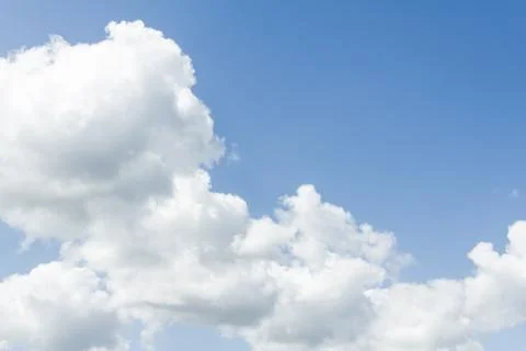 Closeup of blue sky with white clouds Foto stock