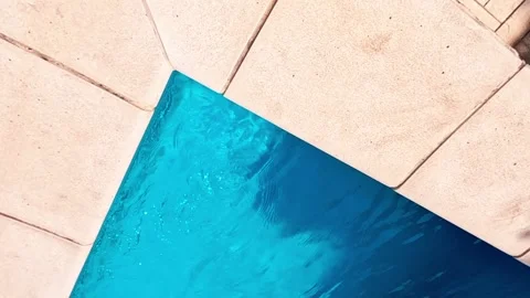 Closeup blue water in the pool Stock Footage 311234046
