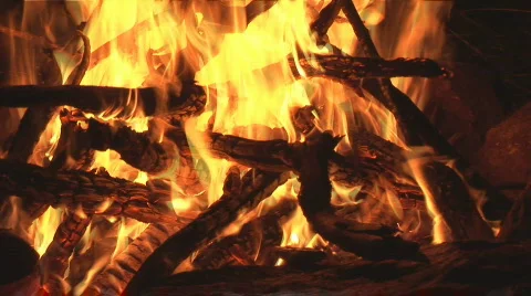 Closeup of bonfire Stock-Footage 84108