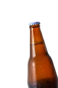 Closeup bottle beer Stock Photos