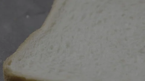 Closeup of a bread on backdrop Stock Footage 305426107