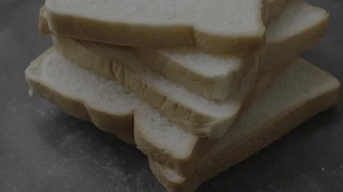 Closeup of a bread on backdrop Stock Footage 305426108