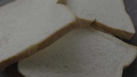 Closeup of a bread on backdrop Stock Footage 305426118