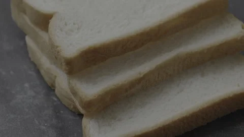 Closeup of a bread on backdrop Stock Footage 305426120