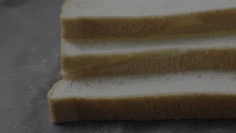 Closeup of a bread on backdrop Stock Footage 305426121