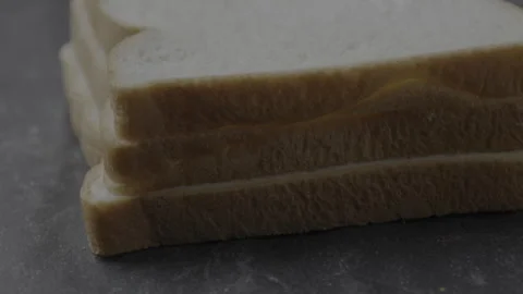 Closeup of a bread on backdrop Stock Footage 305426123