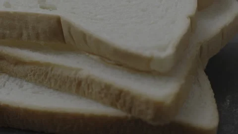 Closeup of a bread on backdrop Stock Footage 305426128