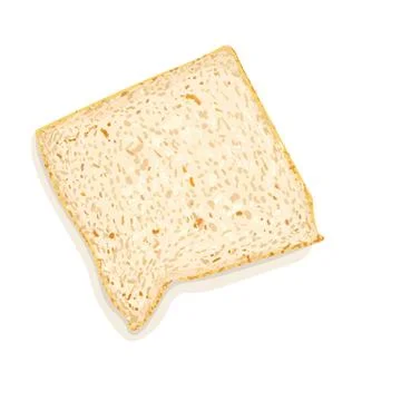Closeup bread isolated on white background. イラスト素材