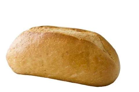 Closeup of a bread roll isolated on white Stock Photos
