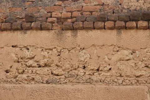 A closeup of a brick wall Stock Photos