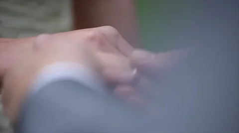 Closeup of bride and groom exchanging wedding rings Stock Footage 47729264