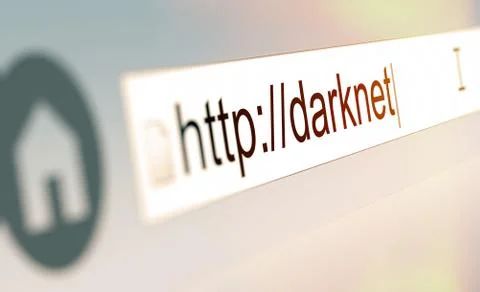 Closeup of browser bar with darknet url typed in Ilustración de archivo