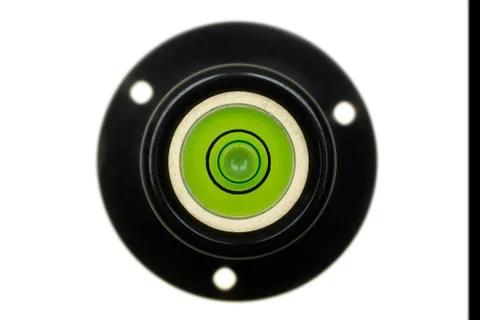 Closeup of a bubble level Stock Photos