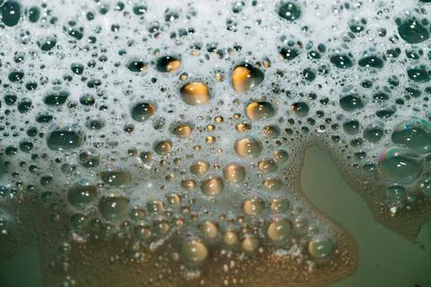Closeup of bubbles in water Stock Photos