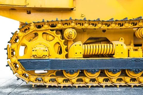 Closeup of bulldozer Stock Photos