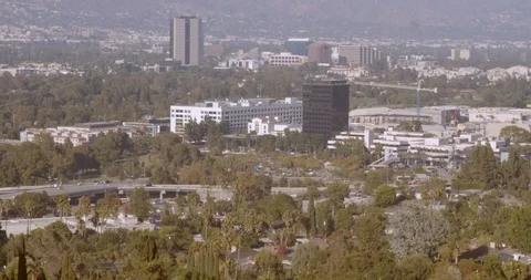Closeup of Burbank studio lots Stock Footage 122181547