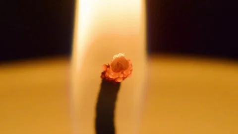 Closeup of a burning candle Stock Footage 74724553