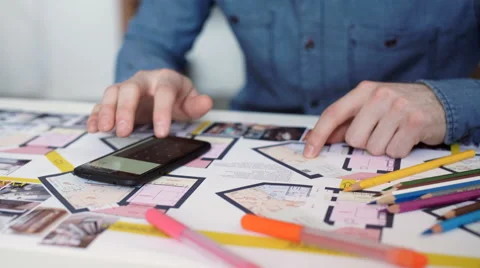 Closeup of a businessman calculating Stock Footage 62761574