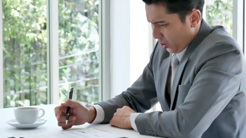 Closeup businessman hands working use laptop finance business Stock-Footage 265940351