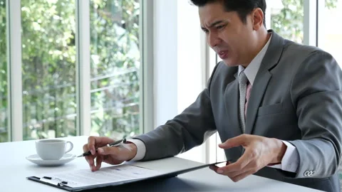 Closeup businessman hands working use laptop finance business Stock Footage 265940352