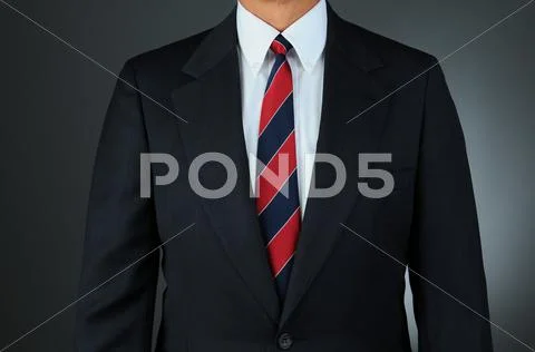 Closeup of a businessman in a suit - torso )nly Stock Photos