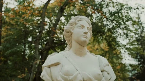 Closeup bust of Greek statue. Stock Footage 141783111