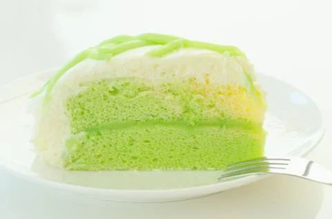 Closeup cake from pandan leaf Stock Photos