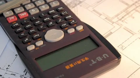 Closeup - calculator 05 Stock Footage 61716359