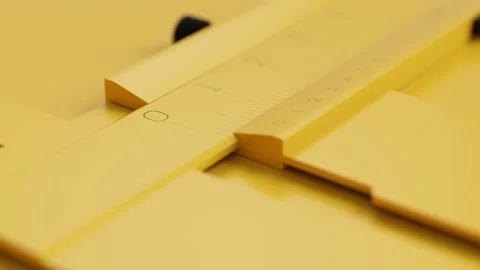 Closeup calipers animation. 3d render. Minimalism Stock Footage 99162362